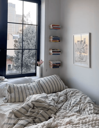 Minimal Stripe Bedding Set / Pink