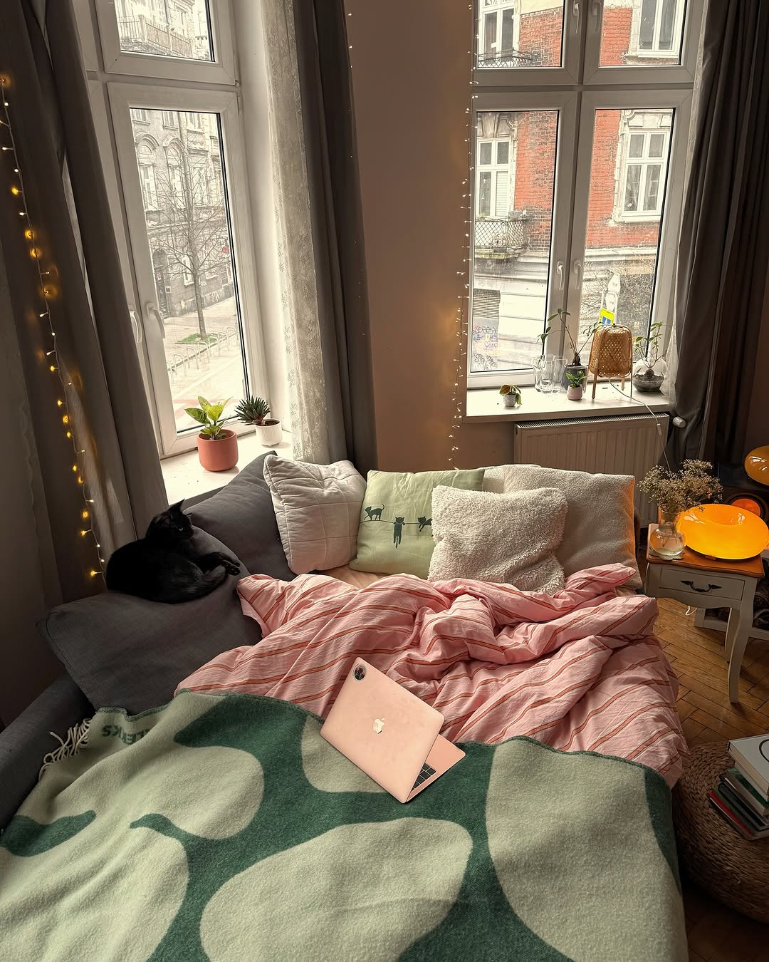 Minimal Stripe Bedding Set / Pink