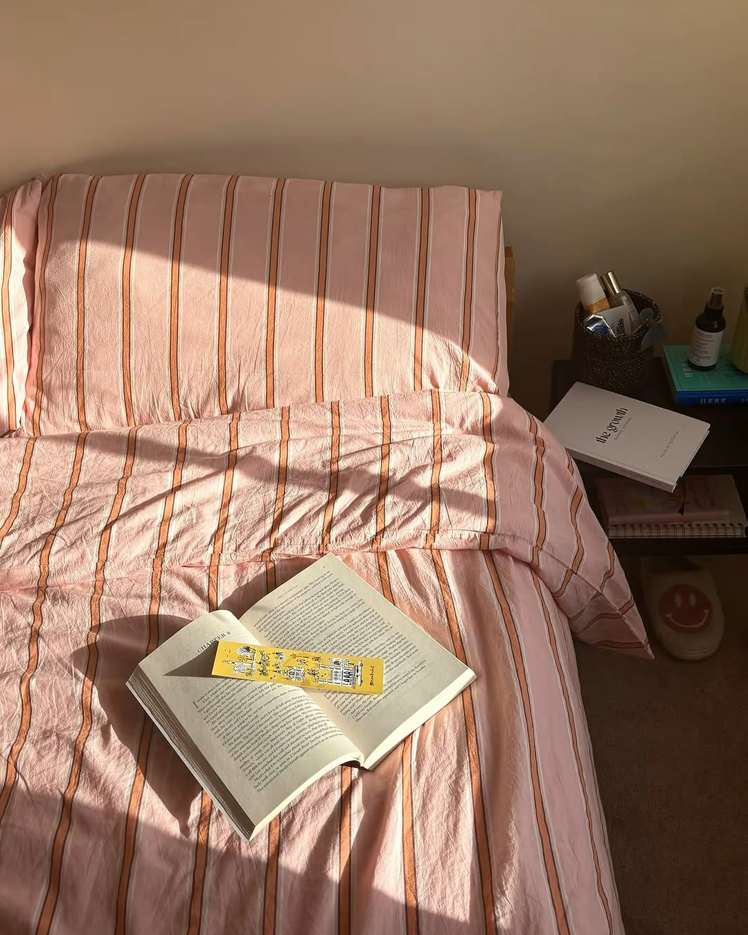 Minimal Stripe Bedding Set / Pink