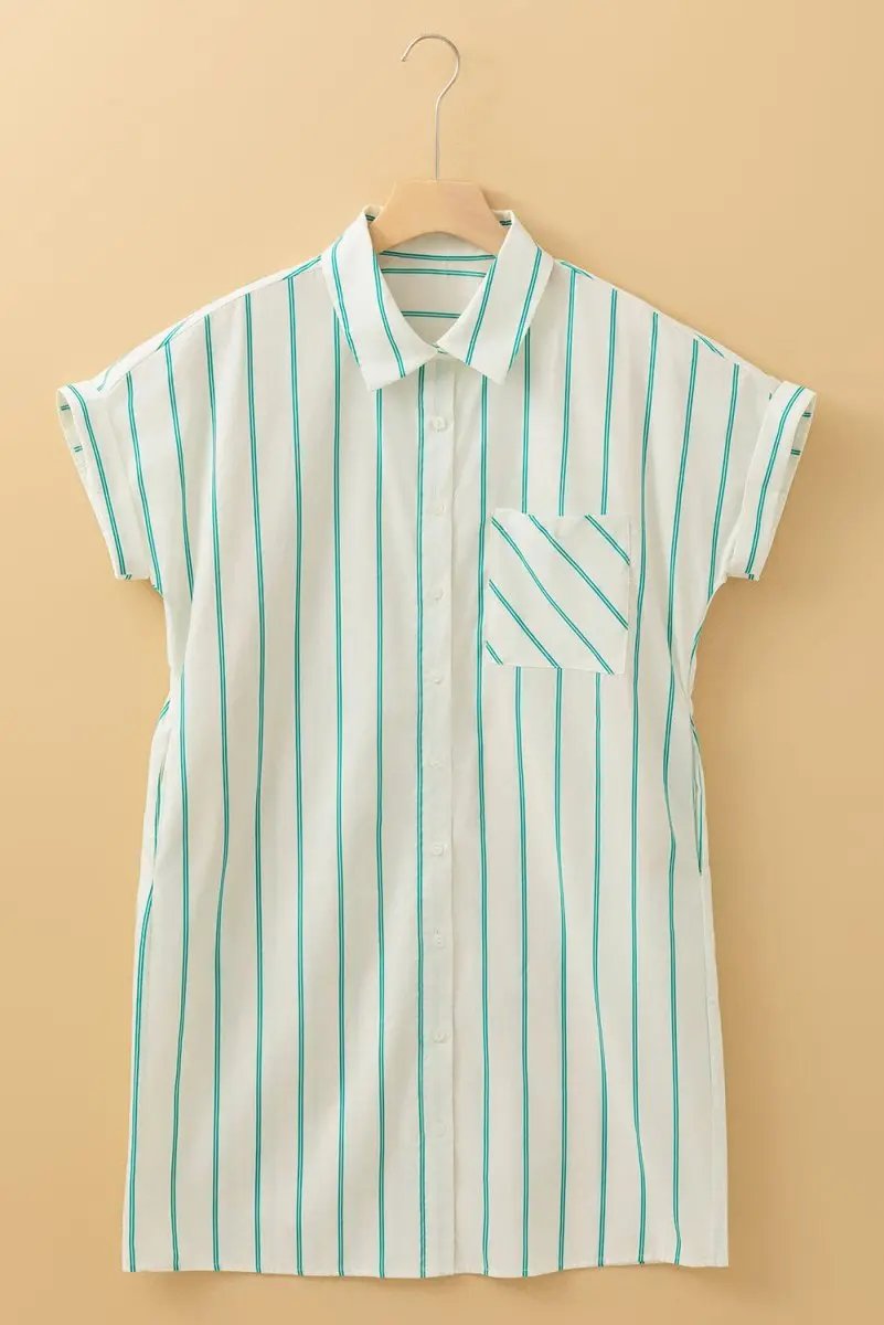 Shoes Love Salve Mint Green St Patricks Party Women's Dress: Striped, Short Sleeve
