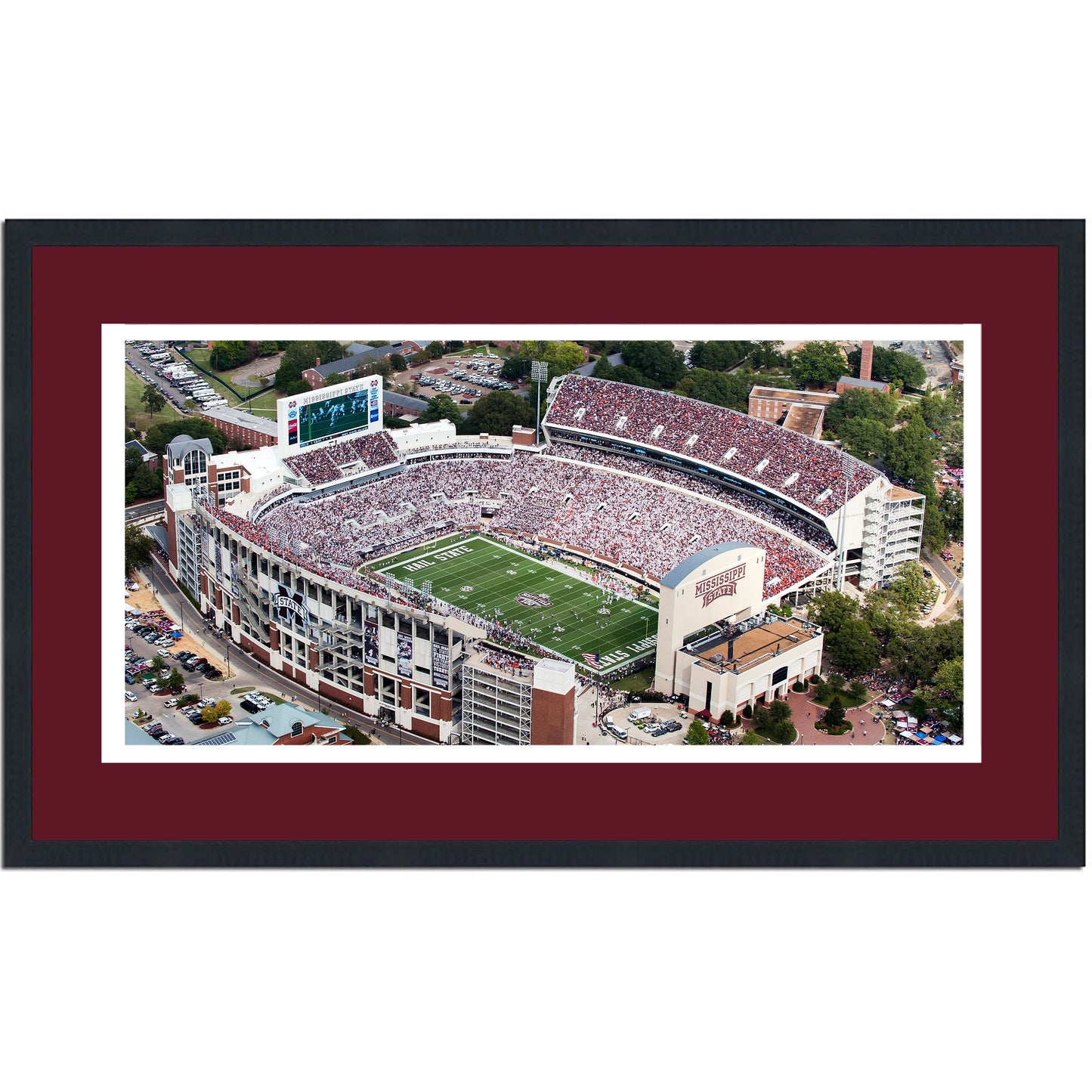 Framed Davis Wade Stadium Mississippi State Bulldogs 16x24 NCAA Football Photo Professionally Matted