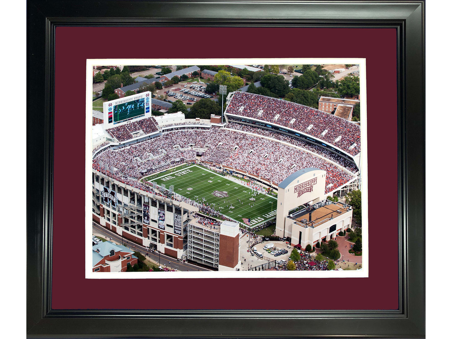 Framed Davis Wade Stadium Mississippi State Bulldogs 11"x14" NCAA Football Photo Professionally Matted