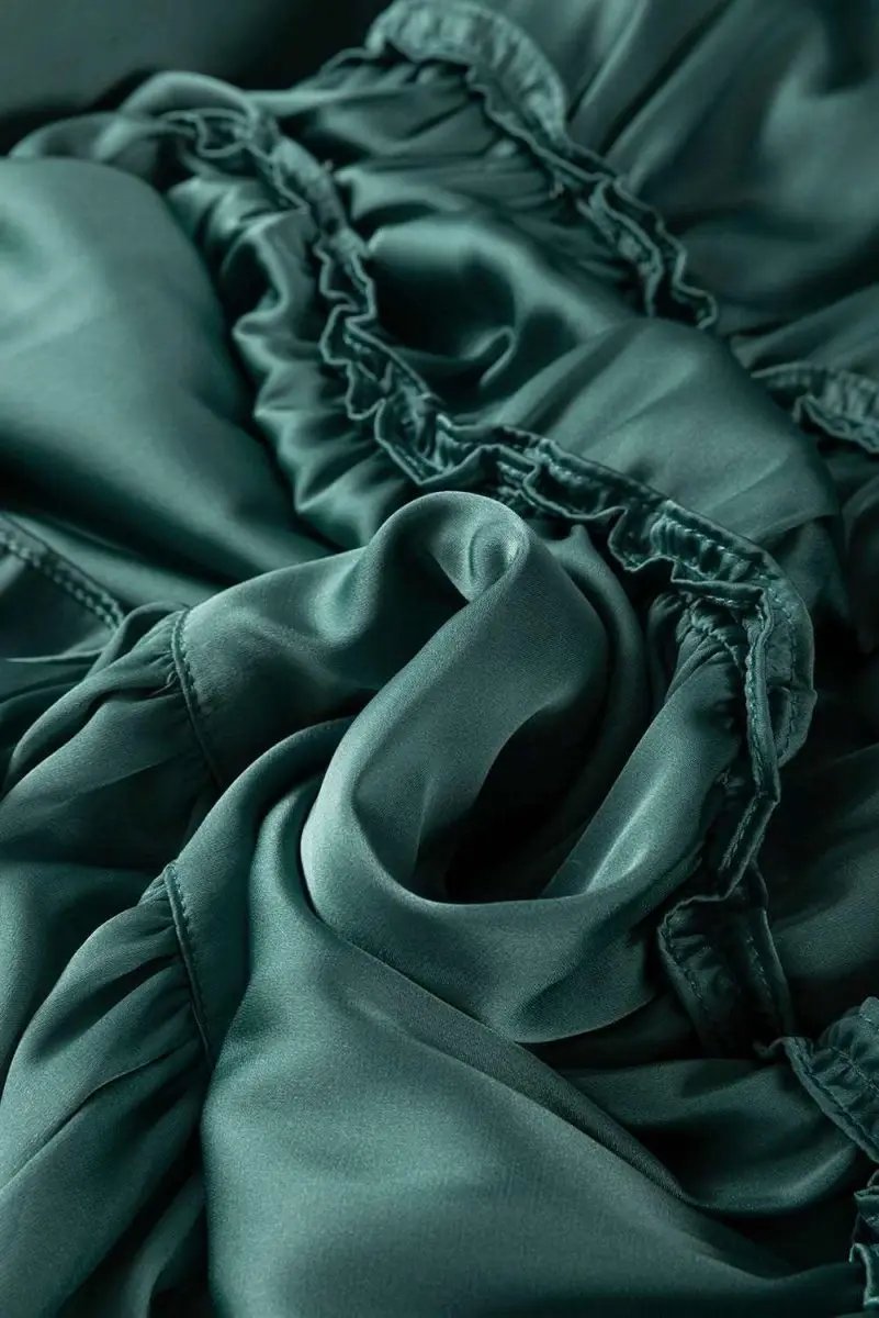 Dresses Love Salve Green Mini Dress Women's Daily Wear Ruffle Tiered A-Line Dress - Chic & Flirty