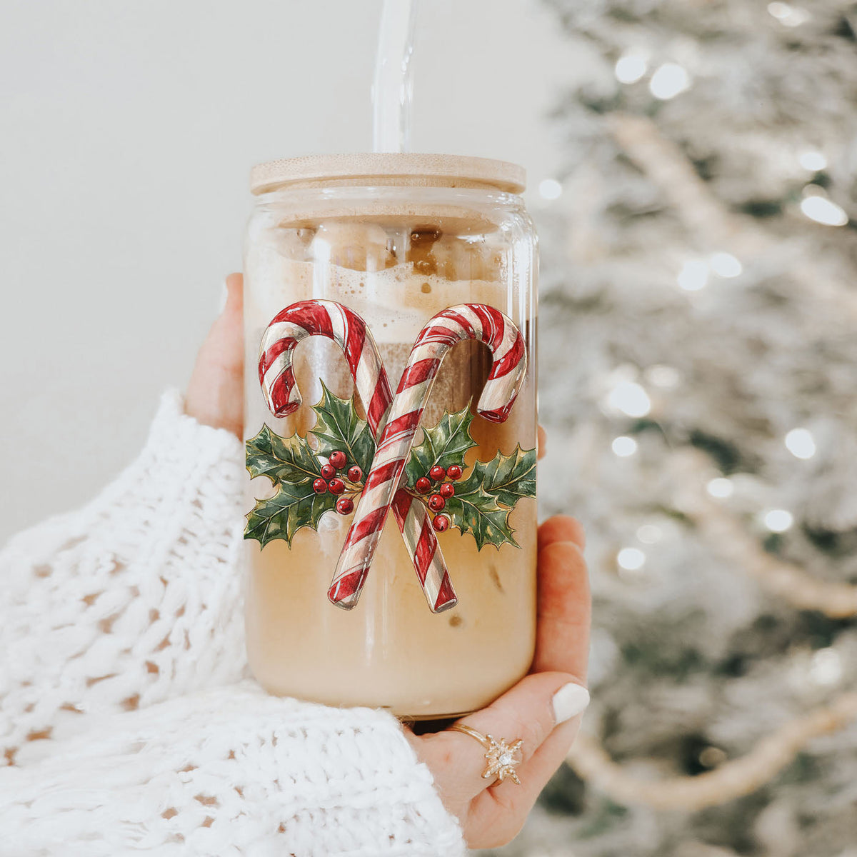 Candy Cane Holly 17oz