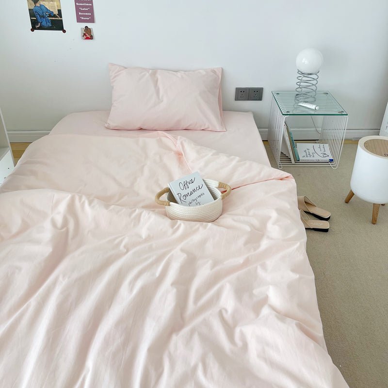 Mixed Color Bedding Set / Pastel Pink + Black