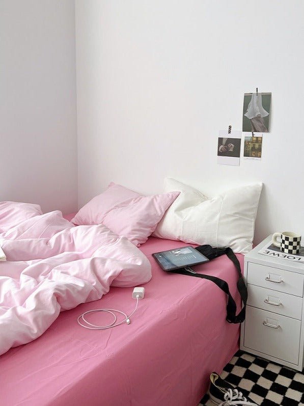 Mixed Color Bedding Set / Barbie Pink + Pastel Pink