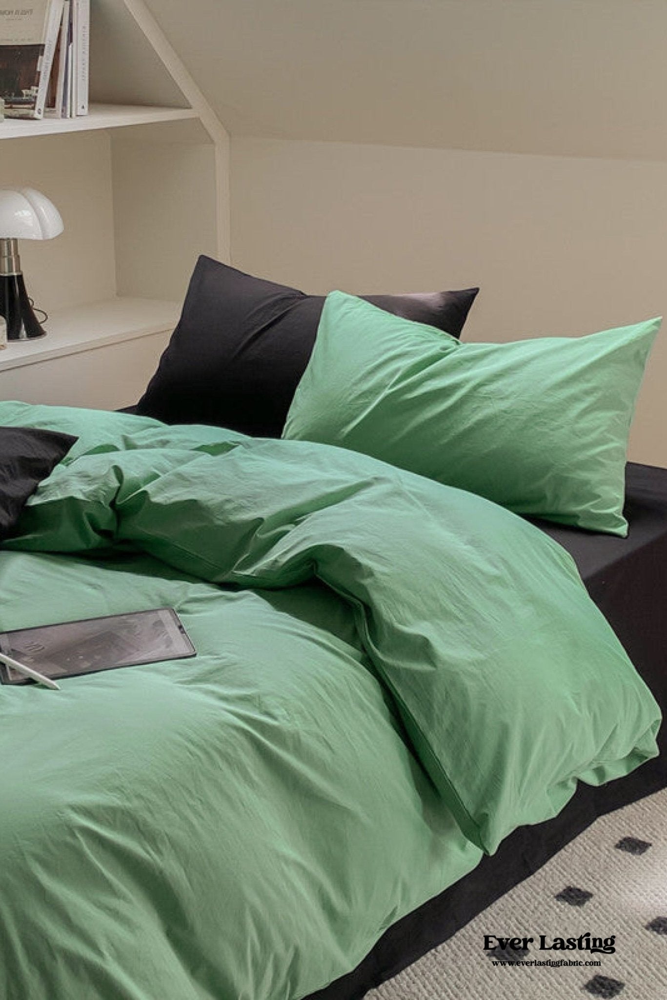 Mixed Color Maximalist Bedding Set / Green + Pink