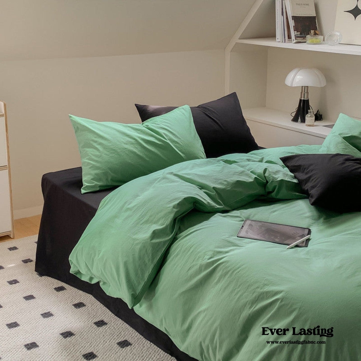 Mixed Color Maximalist Bedding Set / Purple + Black