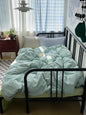 Mixed Gingham Striped Bedding Set / Black