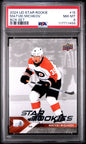 Graded 2024 Upper Deck Star Rookie Matvei Michkov #15 Box Set Rookie RC Hockey Card PSA 8 Near Mint