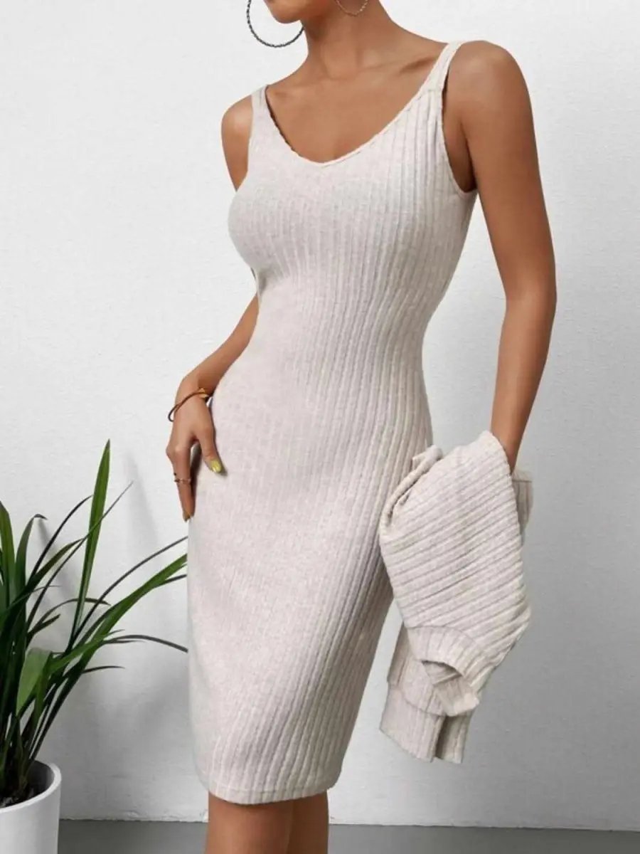 Dresses Trendsi Mock Neck Dress Set Women's Elegant Two-Piece Versatile Outfit