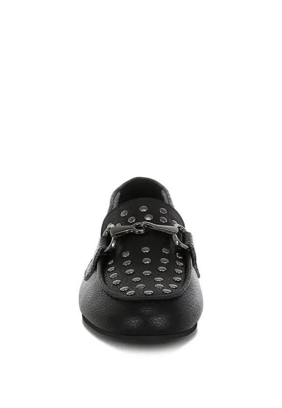 Shoes Rag Company Modaha Horsebit & Embellished Real Leather Women's Loafers