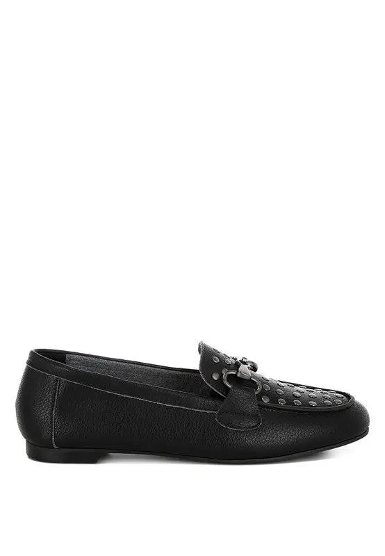 Shoes Rag Company Modaha Horsebit & Embellished Real Leather Women's Loafers