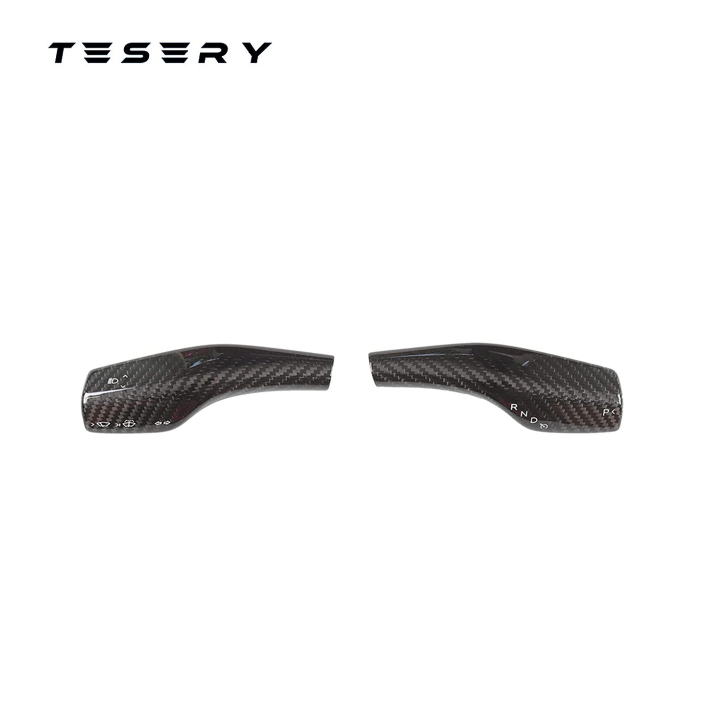 TESERY Model 3 / Y Turn Signal Stalk Cover - Dry Carbon Fiber Interior Mods