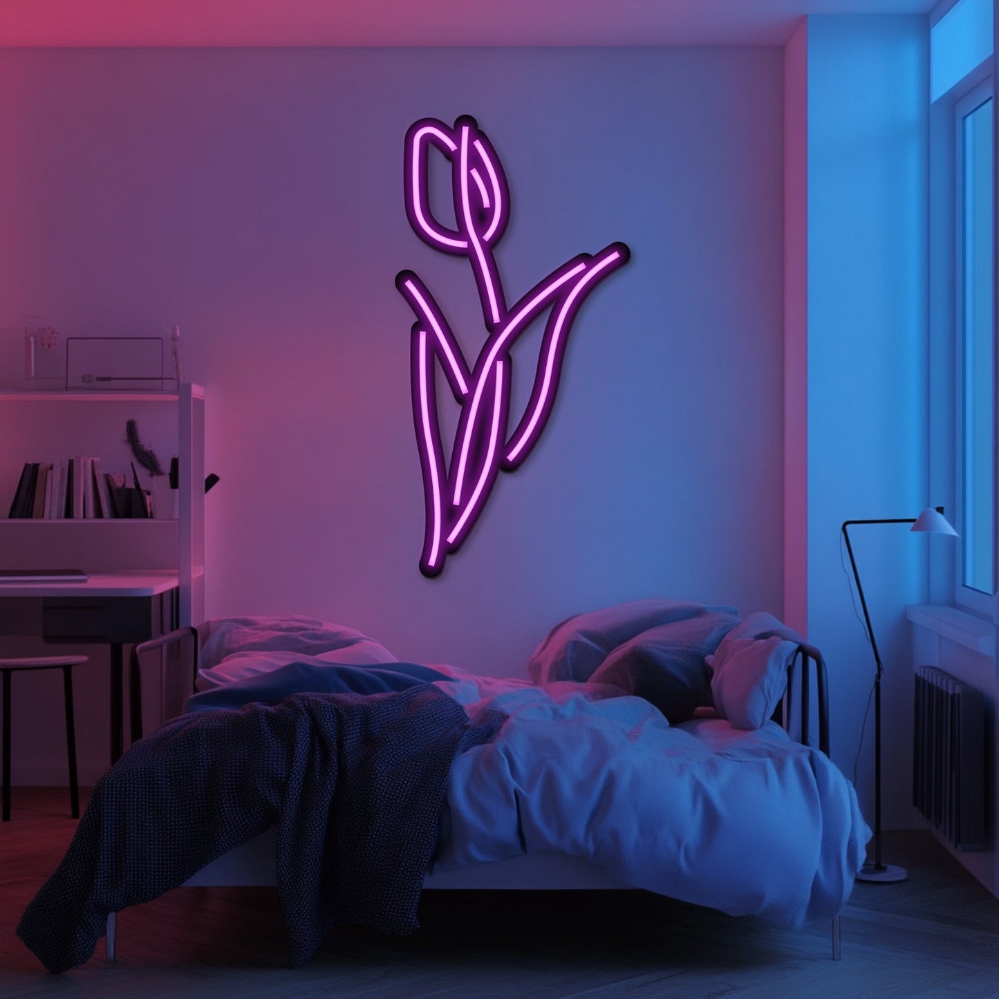 Tulip Metal Neon Wall Art- LN0171
