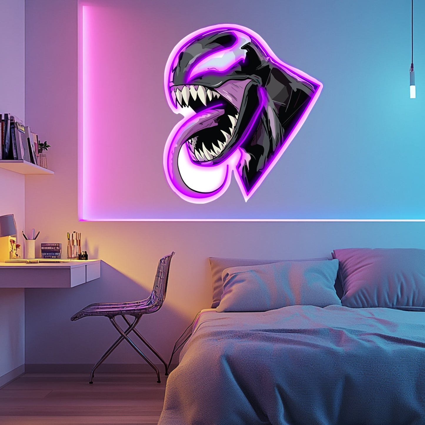 UV Printed Venom  Neon Wall Art- LV0087