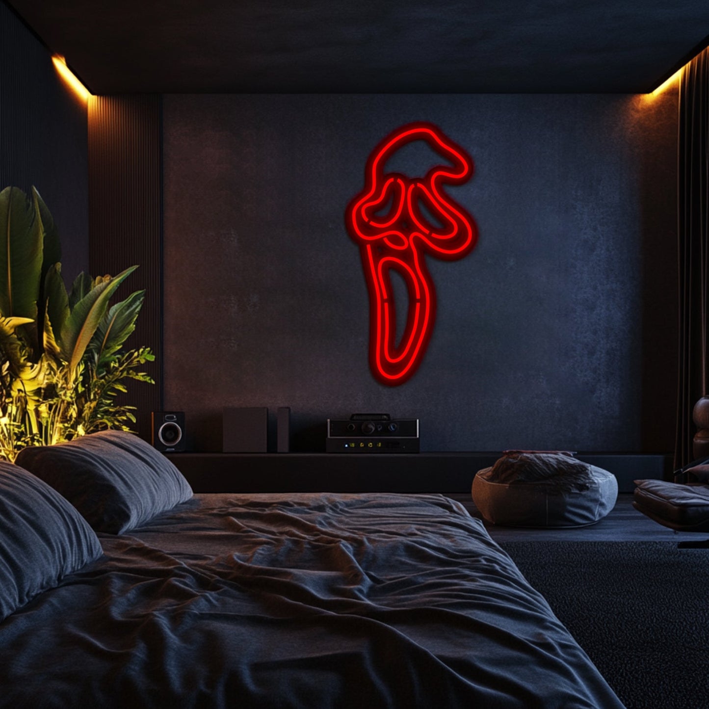 Scream  Metal Neon Wall Art- LN0252