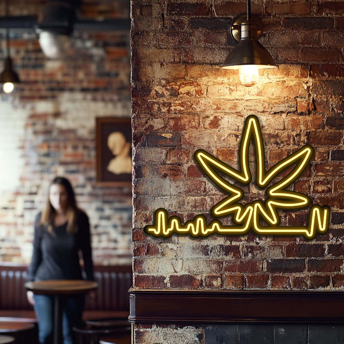 Weed Rythm Metal Neon Wall Art- LN0165