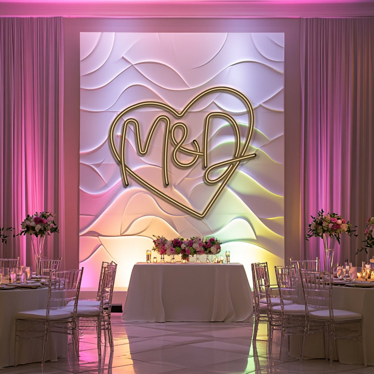 Custom Wedding Metal Neon Wall Art- LN0247