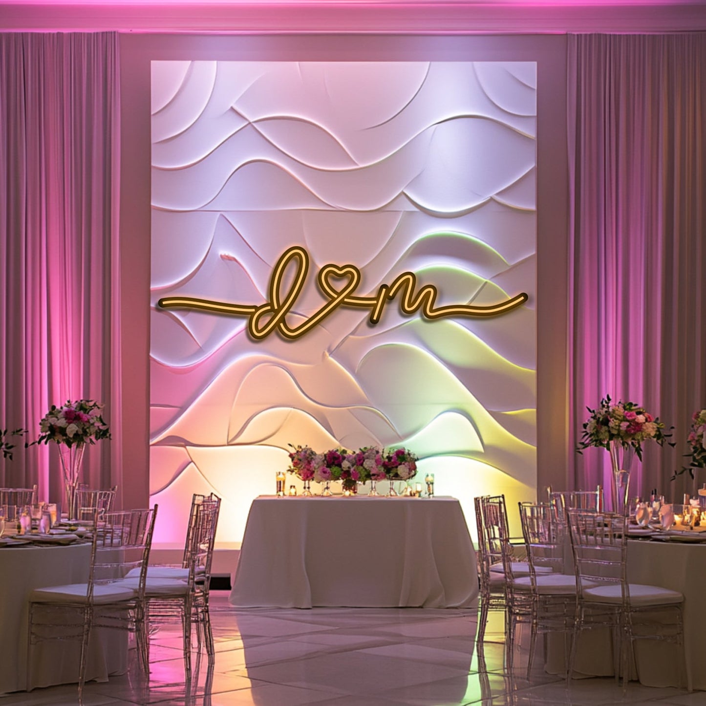 Custom Wedding Metal Neon Wall Art- LN0244