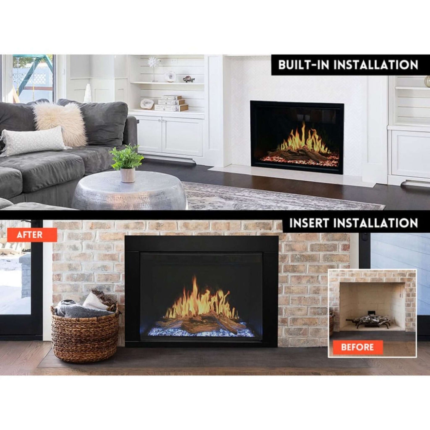 Modern Flames Orion Traditional 26-Inch Heliovision Electric Fireplace [OR26-TRAD] (SAK51873)