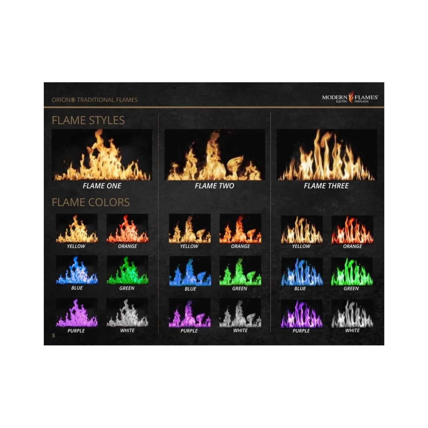 Modern Flames Orion Traditional 26-Inch Heliovision Electric Fireplace [OR26-TRAD] (SAK51873)