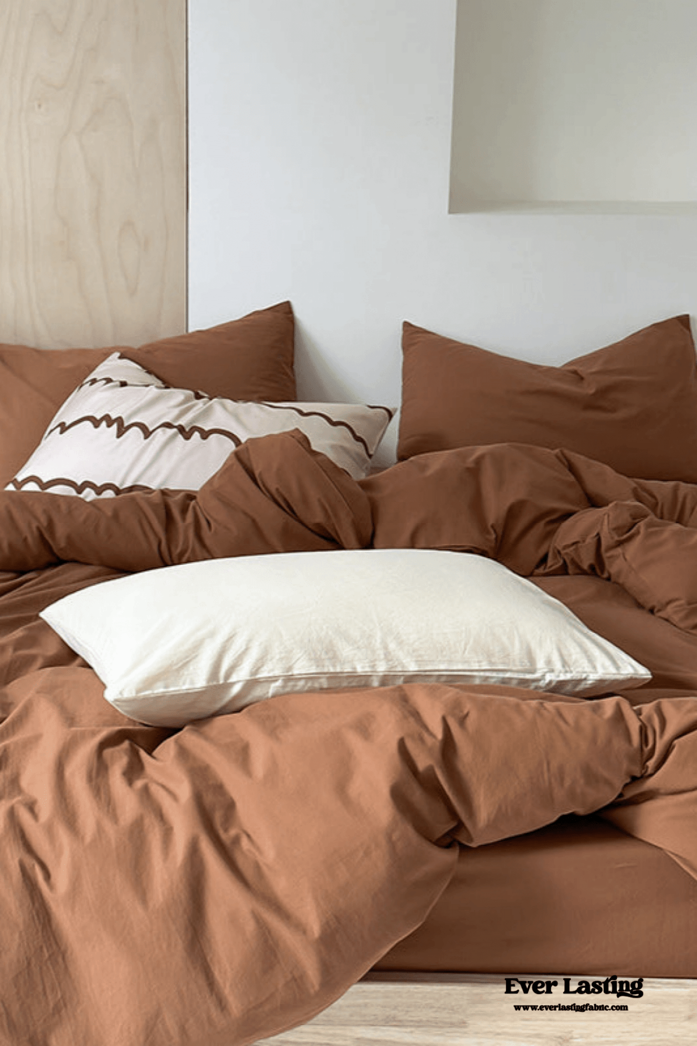 Modern Washed Cotton Bedding Set / Black