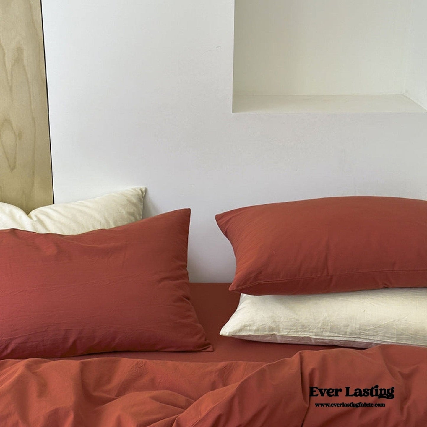 Modern Washed Cotton Bedding Set / Black