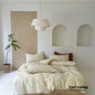 Modern Washed Cotton Bedding Set / Blue