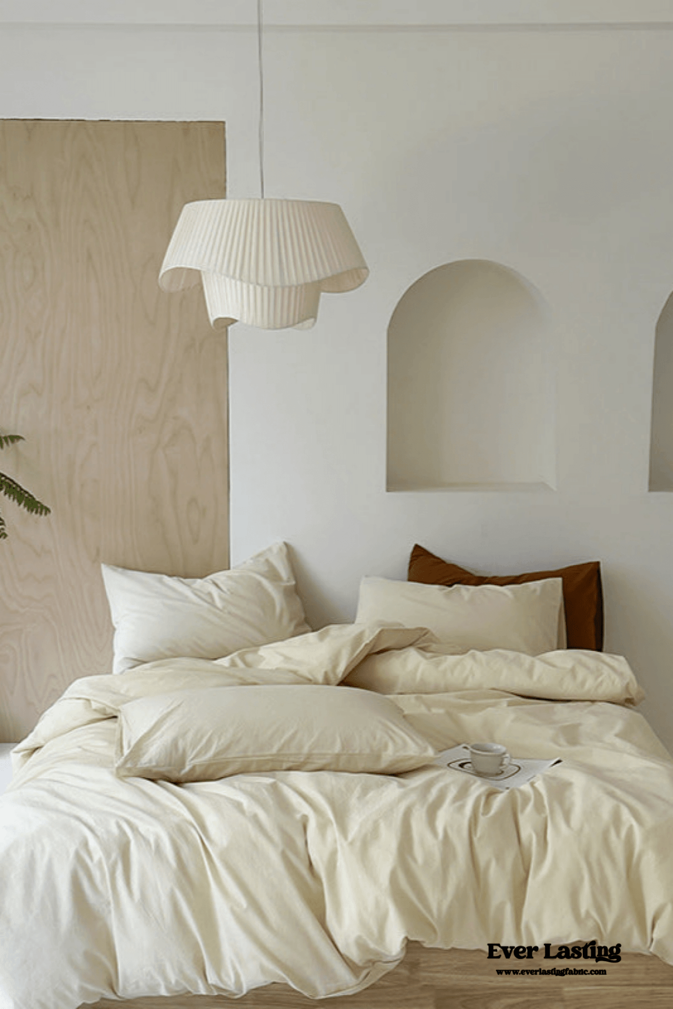 Modern Washed Cotton Bedding Set / Blue
