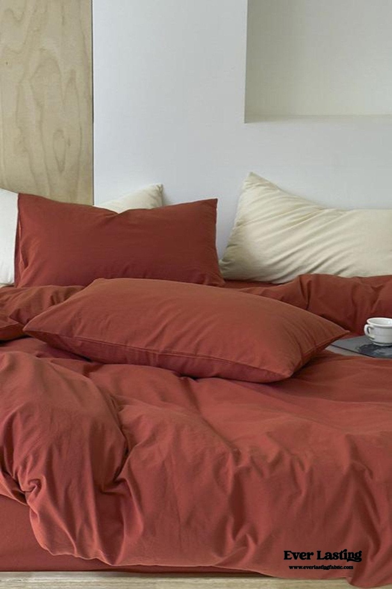 Modern Washed Cotton Bedding Set / Blue