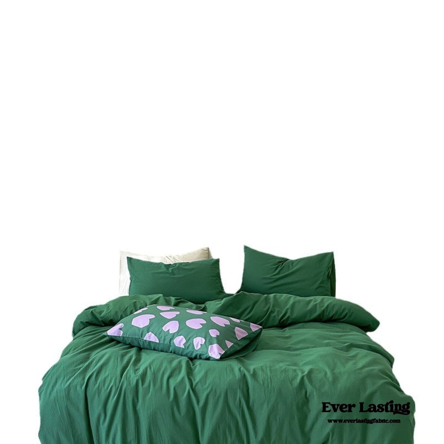 Modern Washed Cotton Bedding Set / Maple Red