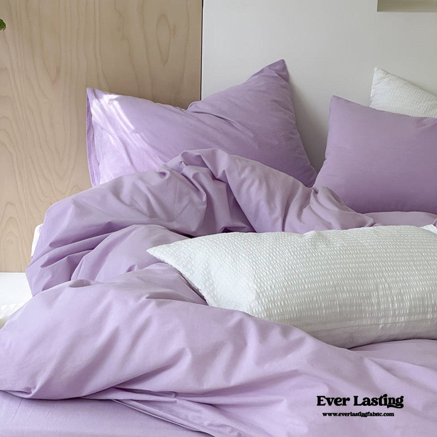 Modern Washed Cotton Bedding Set / Maple Red