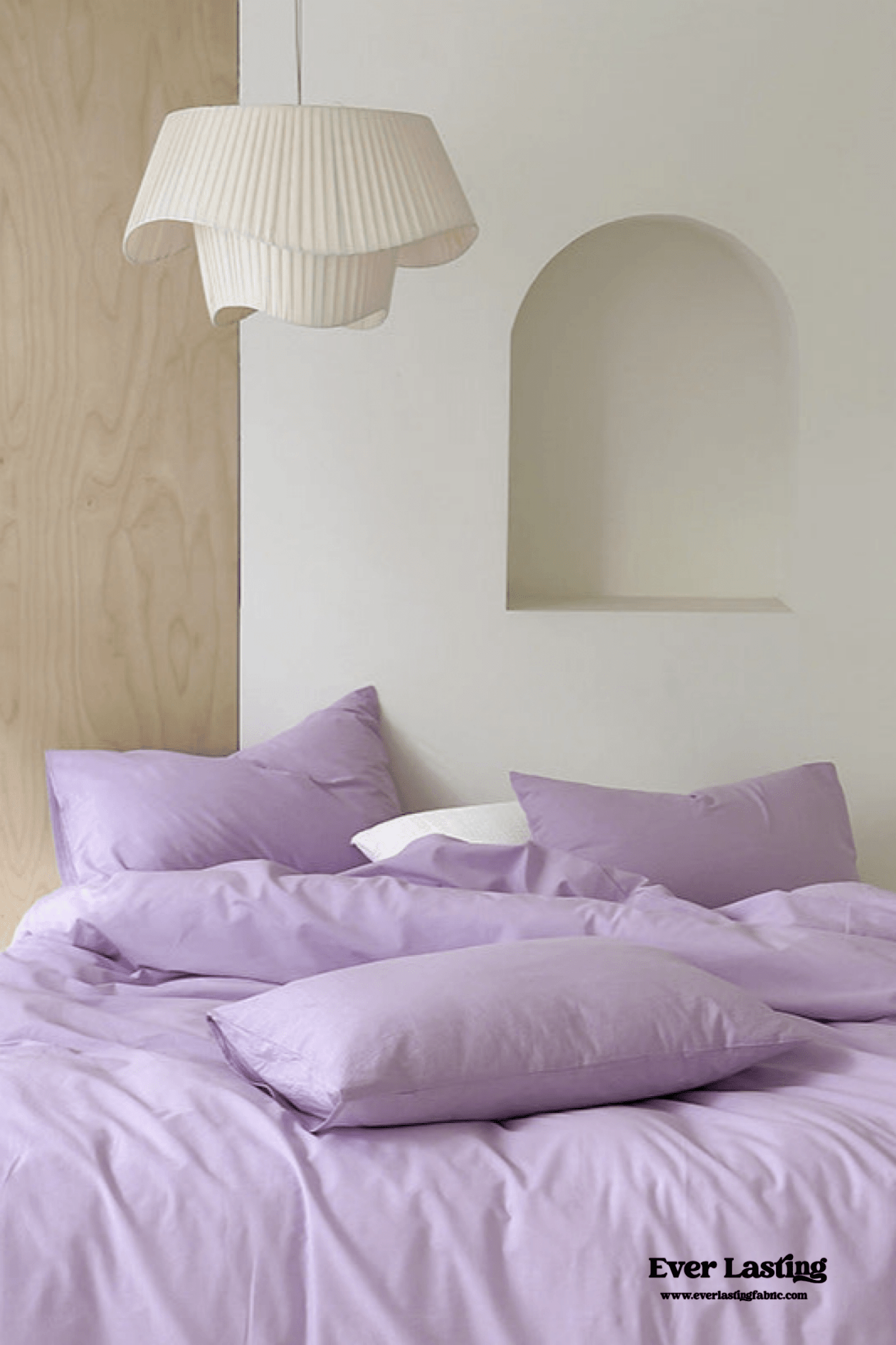 Modern Washed Cotton Bedding Set / Purple
