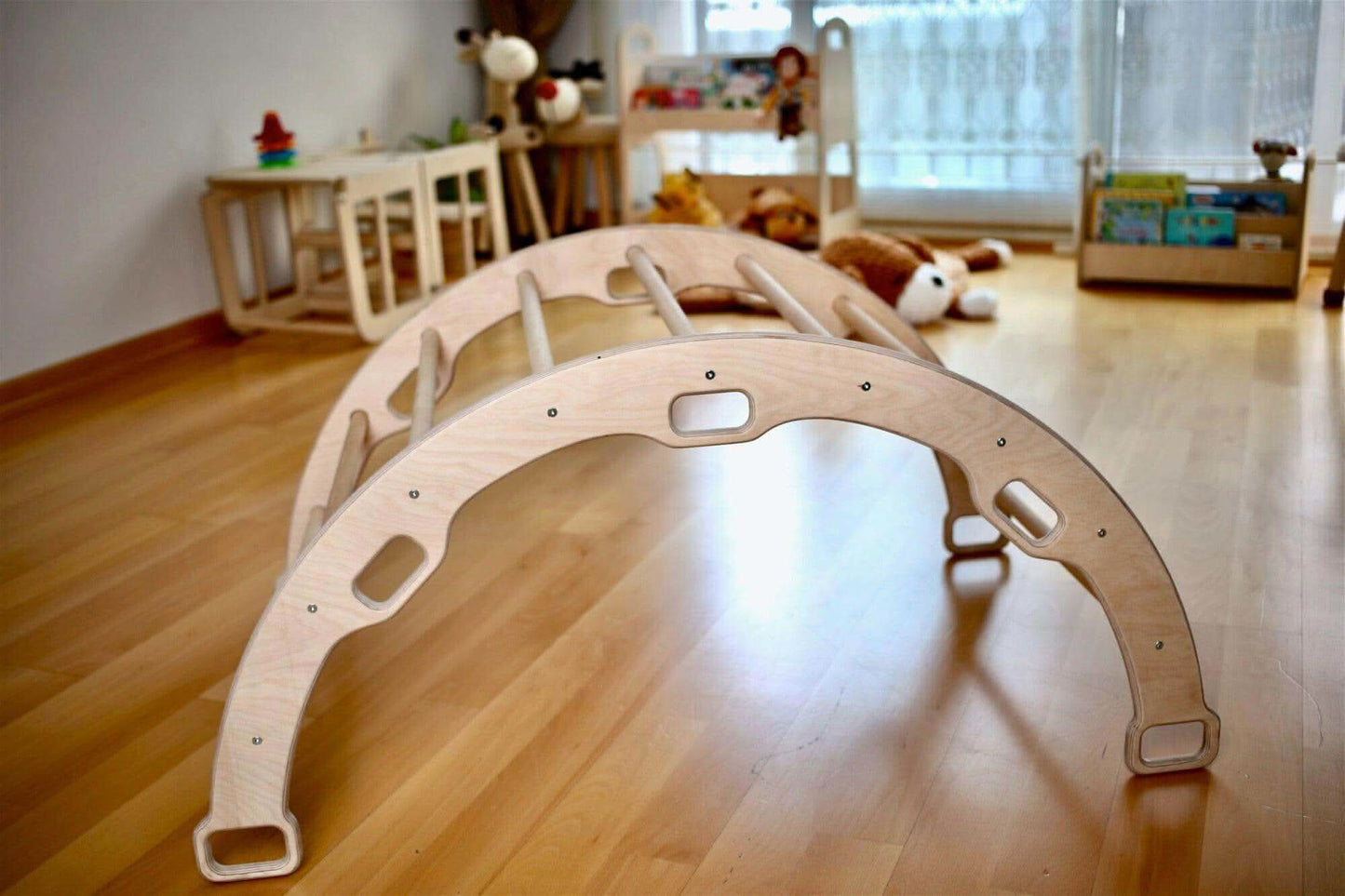 Climbing Arch / Rocker with 2 Ramps and Pillow / 4 Pieces Set