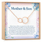Mother and Son Double Circles Necklace