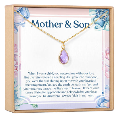 Mother and Son Gemstone Necklace