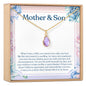 Mother and Son Gemstone Necklace