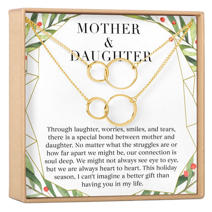 Mother & Daughter Christmas Necklace, Multiple Styles