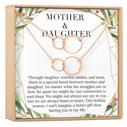 Mother & Daughter Christmas Necklace, Multiple Styles
