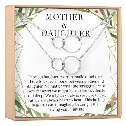 Mother & Daughter Christmas Necklace, Multiple Styles