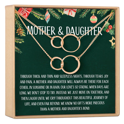 Mother & Daughter Christmas Necklace, Multiple Styles