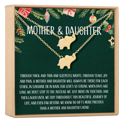 Mother & Daughter Christmas Necklace, Multiple Styles