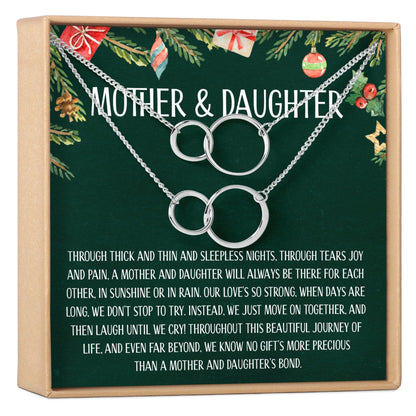 Mother & Daughter Christmas Necklace, Multiple Styles
