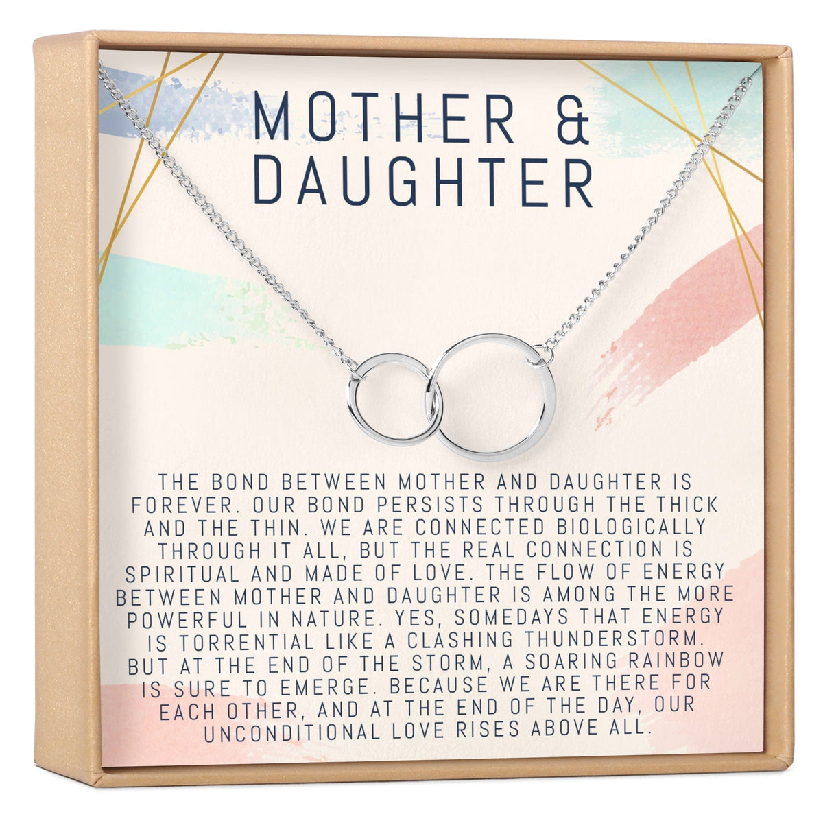 Mother & Daughter Double Circles Necklace
