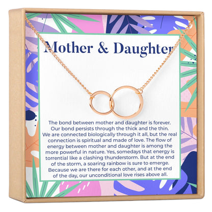 Mother & Daughter Double Circles Necklace