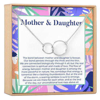Mother & Daughter Double Circles Necklace