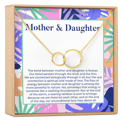 Mother & Daughter Double Circles Necklace