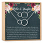 Mother & Daughter Double Circles Necklace Set
