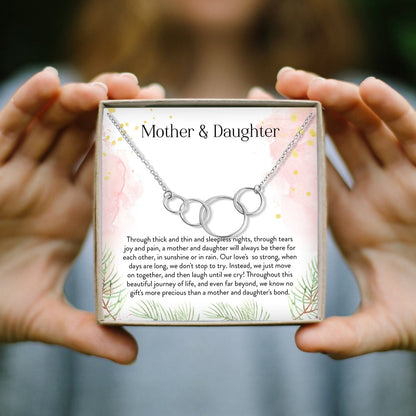 Mother & Daughter Four Circles Necklace